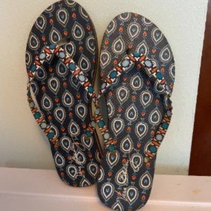 Vera Bradley Flip Flops Retired Marrakesh Pattern